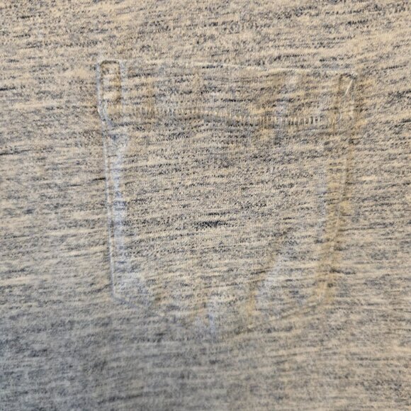 H&M LABEL OF GRADED GOODS L.O.G.G. TSHIRT MENS LARGE HEATHER BLUE CHEST POCKET - Picture 3 of 8